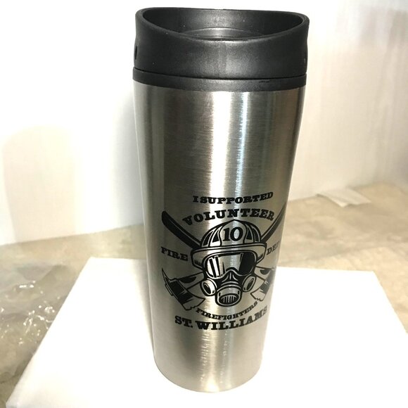 Volunteer Fire Dept Design Simple Stainless Steel Tumbler 10 Oz St. Williams Ont - Picture 5 of 8